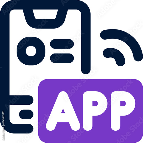 mobile application duotone icon. Sleek and modern vector icon for websites, mobile apps, marketing materials, and corporate design. Fully scalable and ready to use.