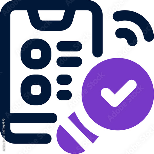 mobile testing duotone icon. Sleek and modern vector icon for websites, mobile apps, marketing materials, and corporate design. Fully scalable and ready to use.