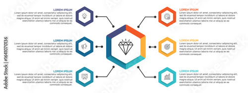 Steps business data visualization timeline process infographic template design with icons. Simple infographic design template