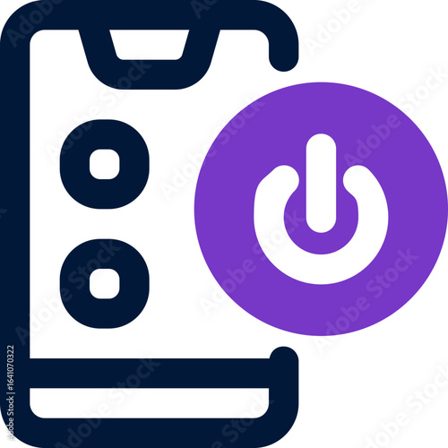 shutdown duotone icon. Sleek and modern vector icon for websites, mobile apps, marketing materials, and corporate design. Fully scalable and ready to use.