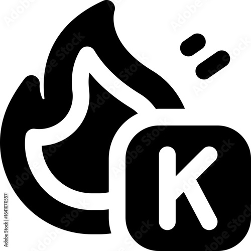 calories glyph icon. Strong and solid vector icon for websites, mobile interfaces, presentations, and visual branding. High quality and easy to edit.