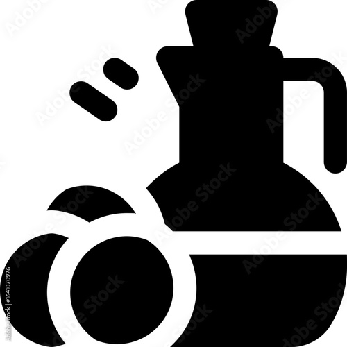olive oil glyph icon. Strong and solid vector icon for websites, mobile interfaces, presentations, and visual branding. High quality and easy to edit.