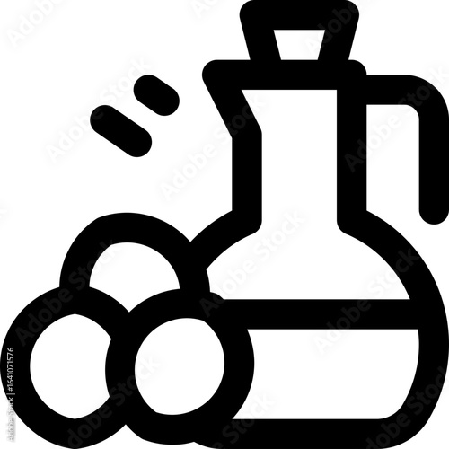 olive oil line icon. Clean and minimalist vector icon for websites, mobile apps, presentations, and logos. Fully scalable and customizable for any project.