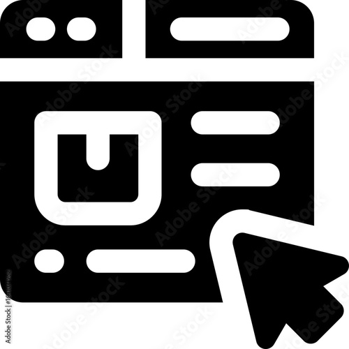 order glyph icon. Strong and solid vector icon for websites, mobile interfaces, presentations, and visual branding. High quality and easy to edit.