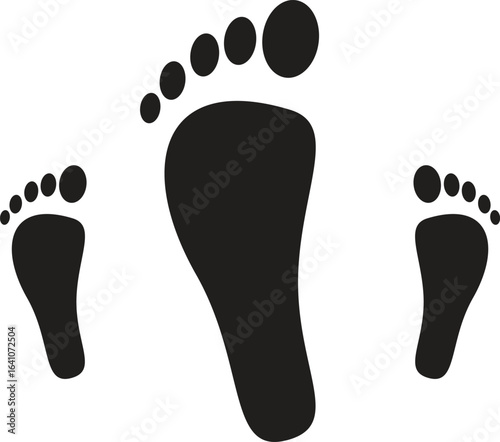 footprint on white background 