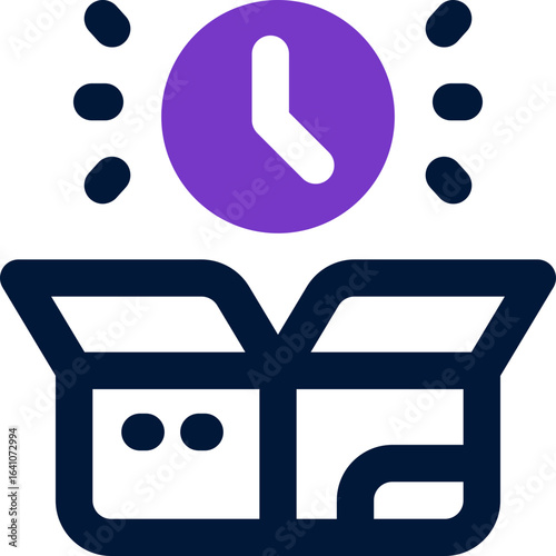 time duotone icon. Sleek and modern vector icon for websites, mobile apps, marketing materials, and corporate design. Fully scalable and ready to use.