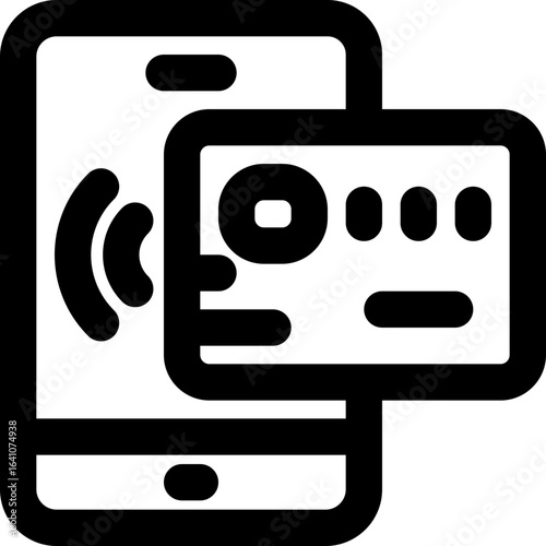 cashless payment line icon. Clean and minimalist vector icon for websites, mobile apps, presentations, and logos. Fully scalable and customizable for any project.