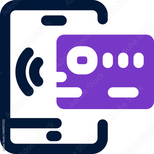 cashless payment duotone icon. Sleek and modern vector icon for websites, mobile apps, marketing materials, and corporate design. Fully scalable and ready to use.