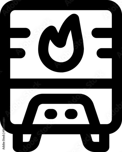 heater line icon. Clean and minimalist vector icon for websites, mobile apps, presentations, and logos. Fully scalable and customizable for any project.