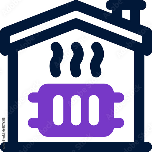 central heating duotone icon. Sleek and modern vector icon for websites, mobile apps, marketing materials, and corporate design. Fully scalable and ready to use.