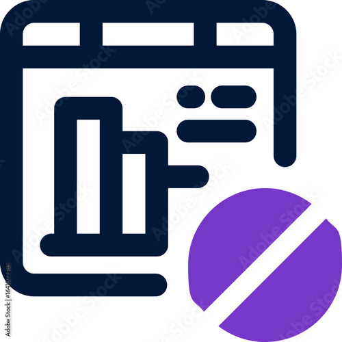 decline duotone icon. Sleek and modern vector icon for websites, mobile apps, marketing materials, and corporate design. Fully scalable and ready to use.