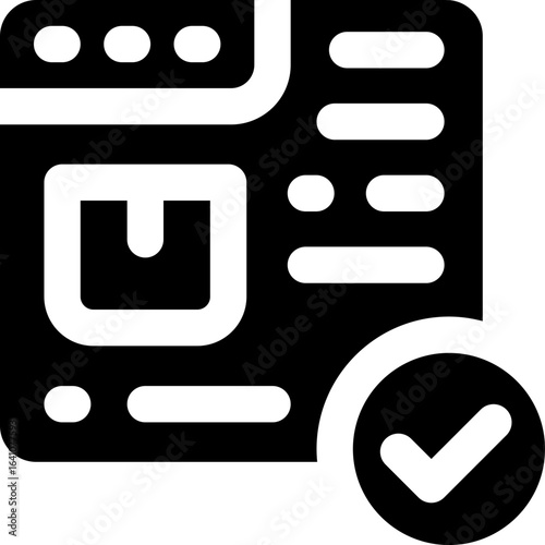 order glyph icon. Strong and solid vector icon for websites, mobile interfaces, presentations, and visual branding. High quality and easy to edit.