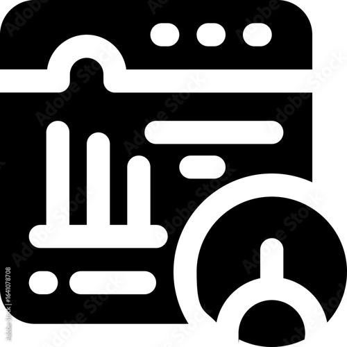 web optimization glyph icon. Strong and solid vector icon for websites, mobile interfaces, presentations, and visual branding. High quality and easy to edit.