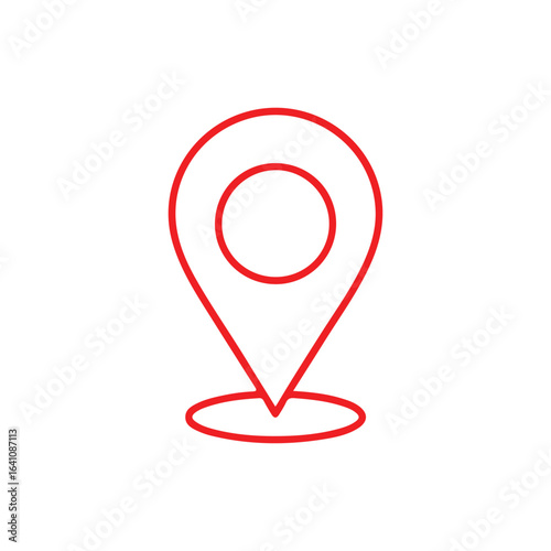 Free Download Location icon. Map pin icon symbol. Editable stroke. Vector illustration.  - GFXLoad