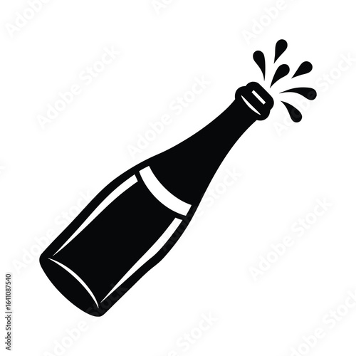 champagne bottle vector