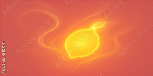 Burning heart glowing with fiery flames on dark background bright orange red heat energy design
