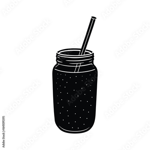 glass jar with red caviar isolated