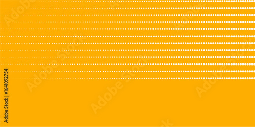 Yellow orange halftone pattern. Retro comic gradient background. Square pixilated dot cartoon texture. Pop art faded gradient pattern. Vector backdrop.