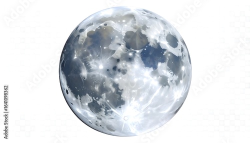 Simulated moon, detailed surface