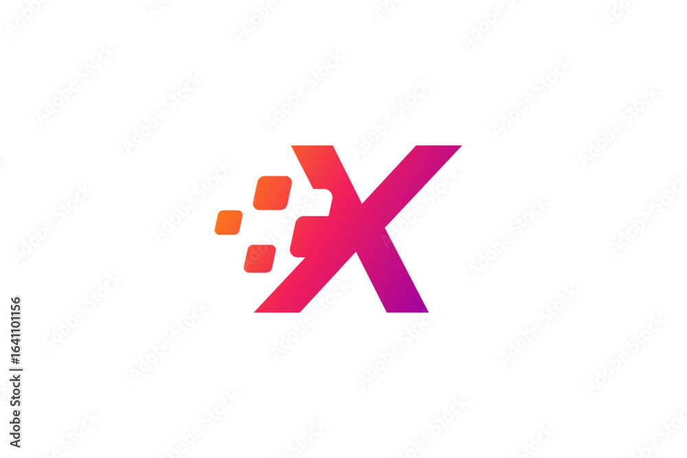 Obraz premium Letter X logo icon design template elements