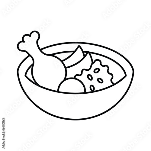 vector illustration of a food