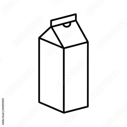 milk carton on white background