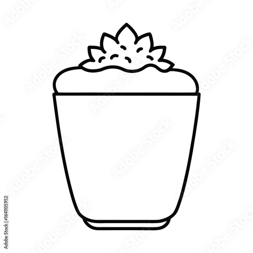  outline yogurt parfait with layers of granola 