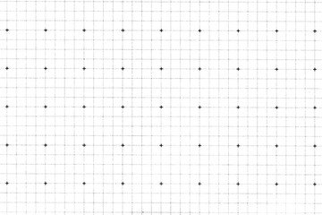 Abstract grid pattern with black dots on a white background.