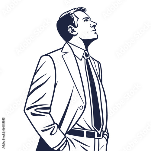 sketch of a man in a cap