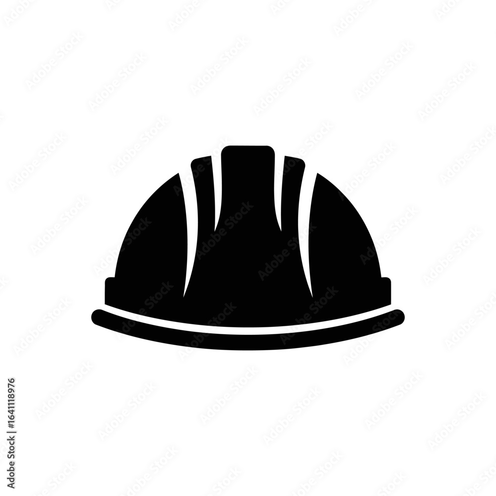 Fototapeta premium An isolated white hardhat, a safety construction helmet for head protection, is the focus of this simple and clean design