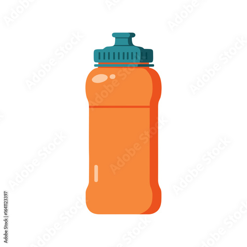 Orange Sports Water Bottle Vector Illustration