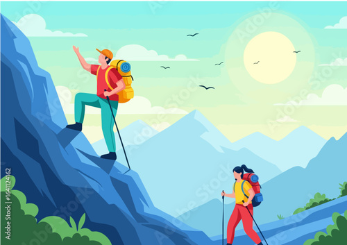 Scaling New Heights – Vibrant Mountain Hiking Adventure
