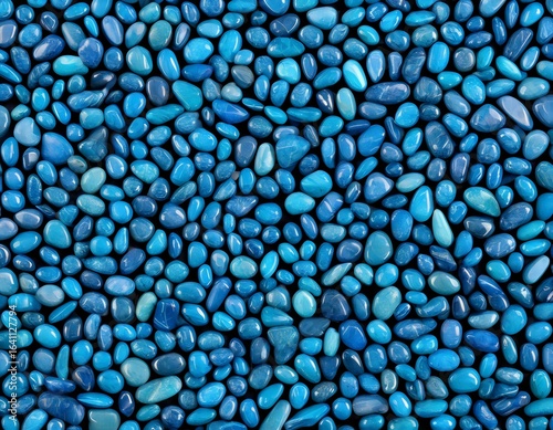 Vibrant Cyan and Blue Pebble Stone Texture Background