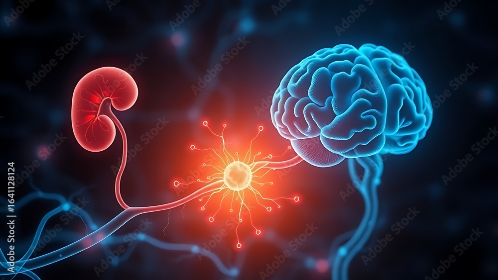 Obraz premium A human head exploding with chaotic wires, symbolizing sensory overload and mental strain.