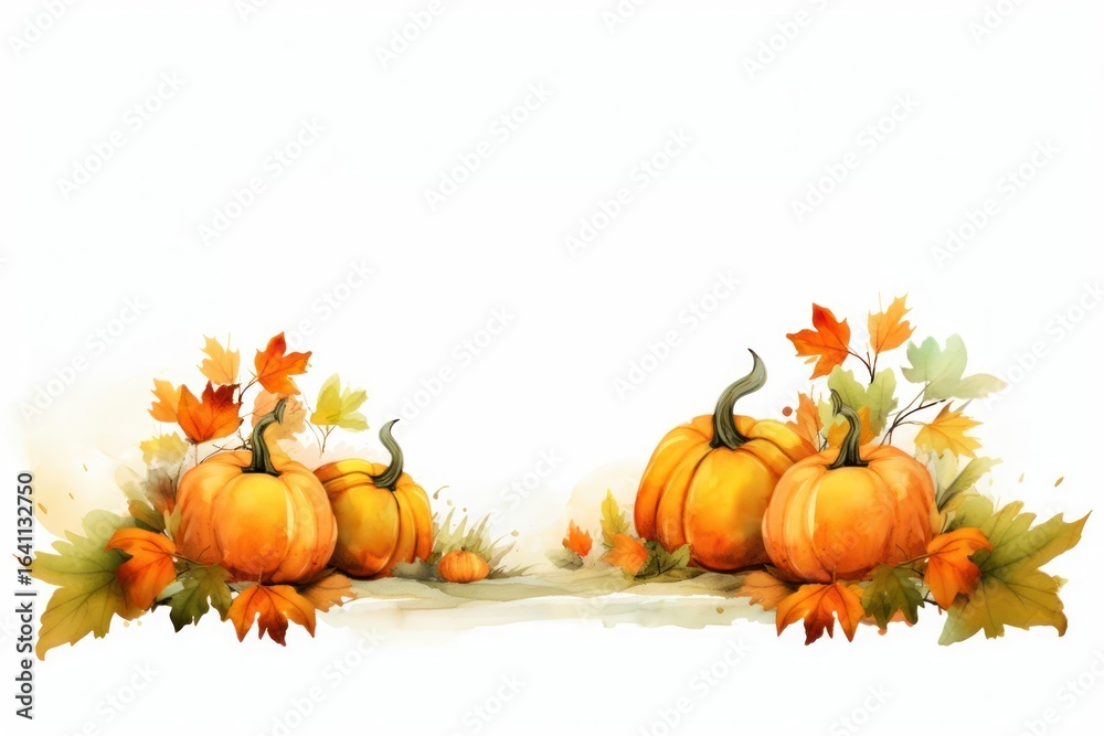 Pumpkin top border vegetable plant gourd.