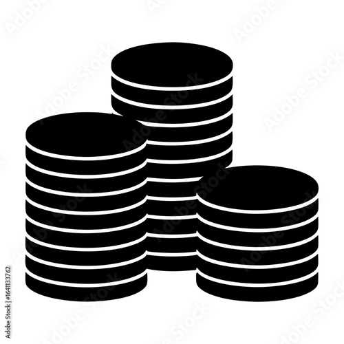 Stacks of shiny coins representing wealth savings and monetary abundance