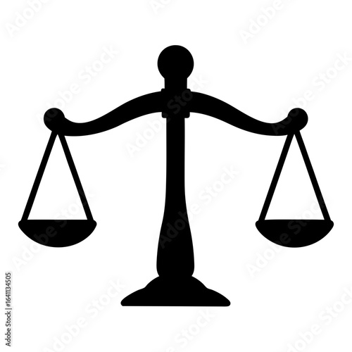Elegant and symbolic scales of justice standing as a timeless representation