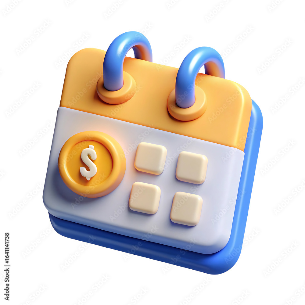 Calendar with Dollar Sign Representing Financial Planning and Investment Schedule and Important Dates for Business Growth and Investment Strategies