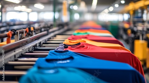 Wallpaper Mural Towels on a conveyor belt in a textile factory. Torontodigital.ca