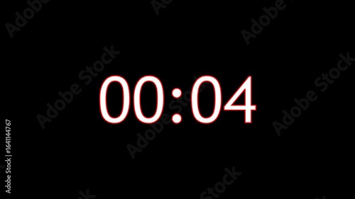 ten second countdown video animation from 10 to 0 seconds