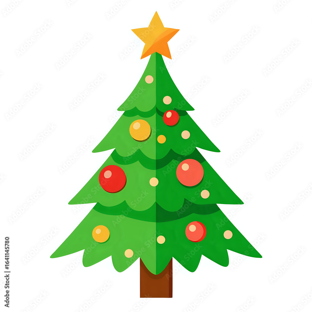 Fototapeta premium christmas tree ,vector illustration white background