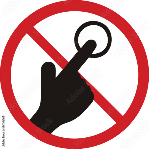 Warning do not touch sign label
