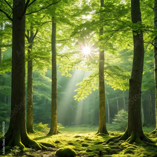 hutan yang sunyi dan cerah