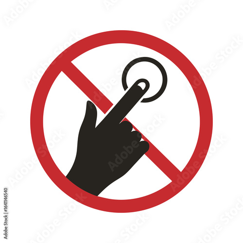 Warning do not touch sign label
