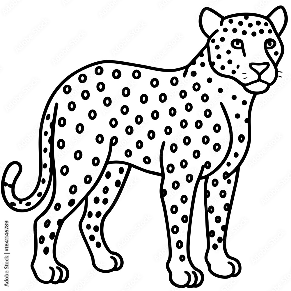 Fototapeta premium leopard vector illustration