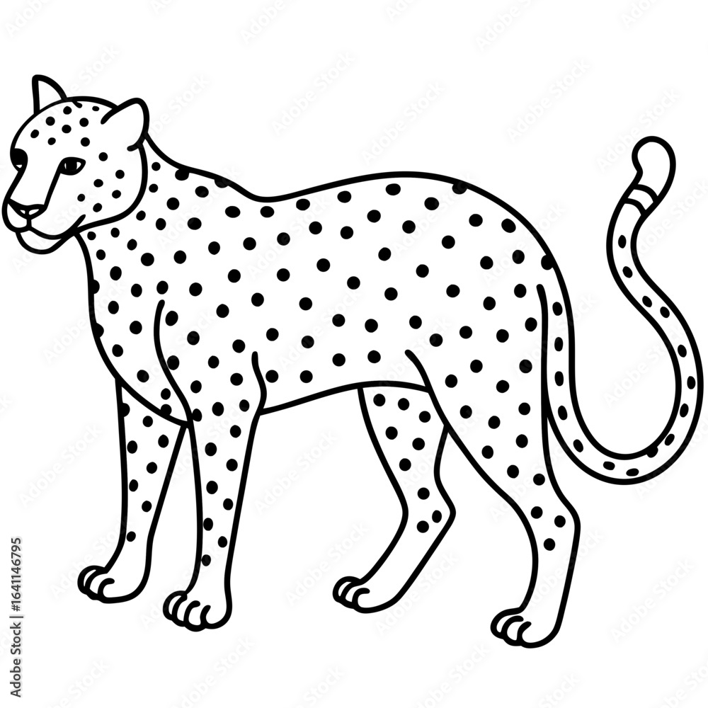 Fototapeta premium leopard vector illustration