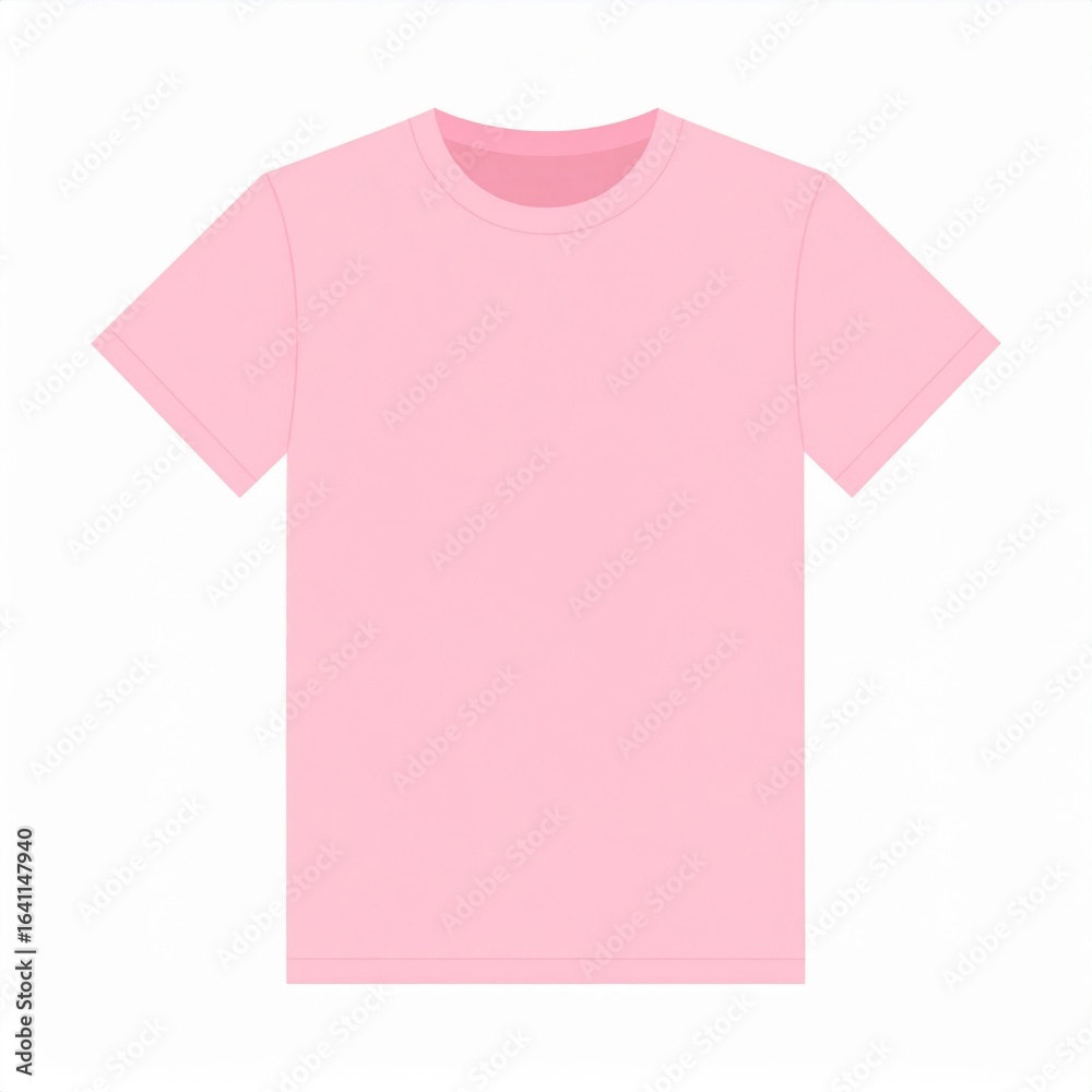 Isolated Pink T Shirt on White Background Casual Style Apparel Isolated Pink T Shirt on White Background Casual Style Apparel