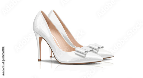 Elegant pair of high heels with ribbon accents for special occasions