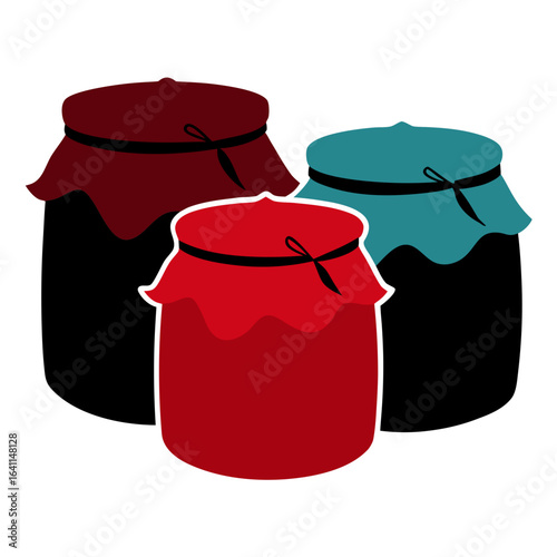 vector illustration of a jar of jam