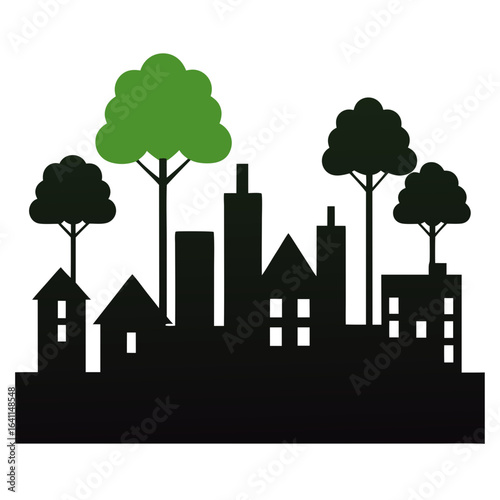 green city skyline